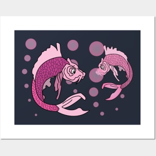 Family of fishes Posters and Art